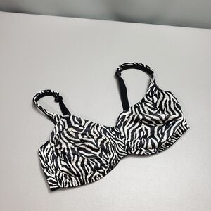 3/$15 Playtex black, white zebra print bra size 42DD